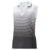 Puma Women's MATTR Stripe Sleeveless Polo -golf BLACK