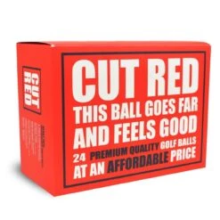 Cut Red Golf Balls - 24 Pack