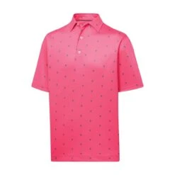 FootJoy Men's Cactus Print Lisle Short Sleeve Polo