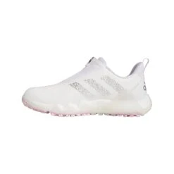 ADIDAS Women's CodeChaos 22 BOA Spikeless Golf Shoe - White/Pink -golf Pink 3