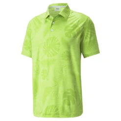Puma CLOUDSPUN Leaves N Flowers Golf Polo -golf puma cloudspun leavesnflowers polo 532975 03 greenery