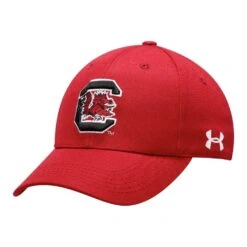 Under Armour NCAA Classic Structured Adjustable Hat -golf ua sc red 1 1